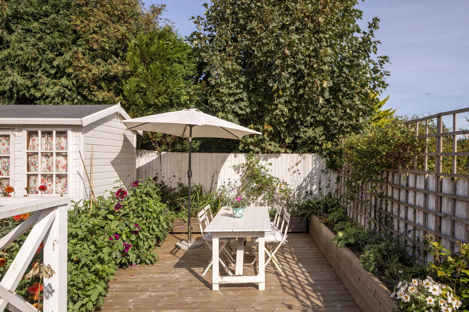 Terrace beside the house